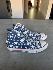 Converse Chuck Taylor Hi Stars Sneaker Rot Weiß Blau USA Flagge UK6