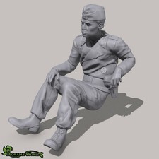 Deutscher Soldat sitzend WW2