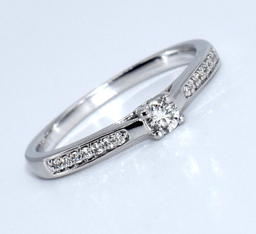 Solitär brillant ring 17 - solitär, 0,17