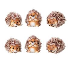 6 Stück Igel Figuren H 6-7 cm