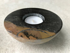 GUAXS Teelichthalter unbenutzt schwarz camel grau gemasert Teelicht