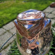 Rosenblüte Blüte Glaskugel 15cm Rosenkugel Glas Rosa Finish Bauernsilber Größe M