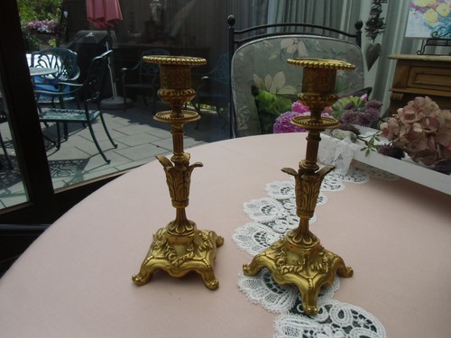 Zwei messing kerzenhalter - zwei,