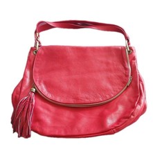 Damen Echtleder Tasche Schulter Shopper Boho Neu Casual Vintage Hippie ITALY Rot