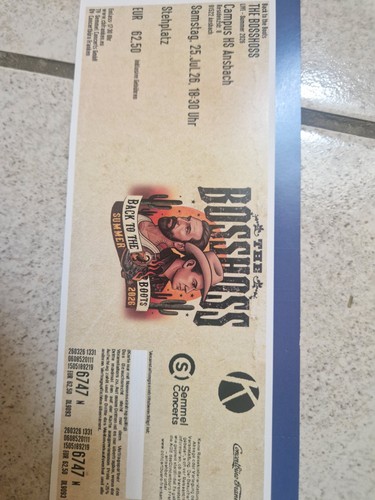 Bosshoss konzertkarte ansbach - bosshoss,