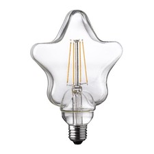 Wofi LED Filament Retro Lampe Stern-Form 4W E27 klar 300lm extra warmweiß 1800K