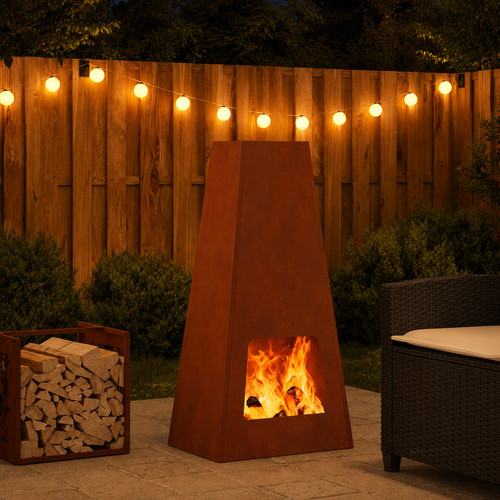 Feuerstelle stahl braun garten - stahl,