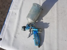 1x EWO Spritzpistole mit Alu Becher Lackierpistole, Gebraucht 