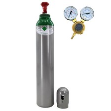 Gasflasche mit Reduzierer Reines 4.8 Argon (100%) Schweißgas 8 Liter TIG/WIG MIG