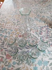 Weck Flasche mit Deckel und 8 kl. Gläser