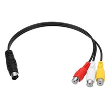 S Video Kabel 0,8ft, 4 Pin S Video Stecker auf 3 RCA Buchse Composite Adapter