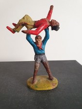 Lineol Tipple Topple Cowboy Indianer zu Boden werfend Zweikampf Wildwest Masse