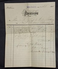 Rechnung 1886 Eckwarden - Altendeich ( Butjadingen Kreis Wesermarsch )