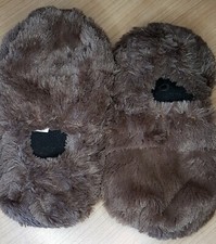 Körner-Pantoffeln aufheizbare Hausschuhe für Ofen/Mikrowelle Gr M 36-40 Braun