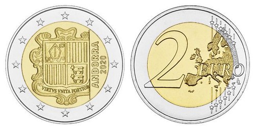 Andorra euro 2020 kursmünze - andorra,