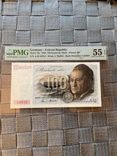 Deutschland, DM  Banknote für Sammler 100  DM  1948  PMG  55  Zertifiziert