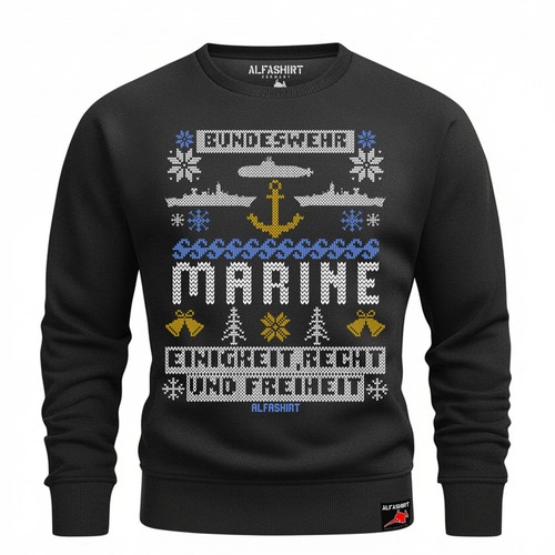 Pulli marine mas - bw, x-mas