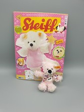 Steiff Teddy Bär Lotte rosa 901294 12cm KFS mit Steiff Magazin Nr. 3 Neu in OVP