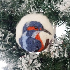 Weihnachtskugel Baumkugel Christbaum Deko Vogel Eisvogel Weihnachtsbaum Kugel