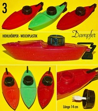 3 alte HOHLKÖRPER PLASTIK