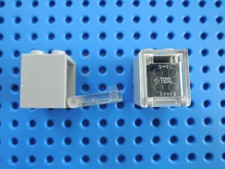 LEGO 2 x Schrank  Kühlschrank 4345 neu hellgrau 2x2x2 + Tür 4346 transp. klar 