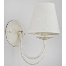 Weiß Shabby chic Klassisch Wandleuchte Leuchter 1x40W/E14 26x30 [cm]