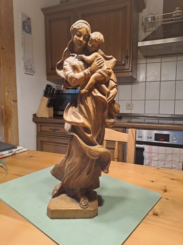 Madonnenfigur - madonnenfigur, (holzimmitat)