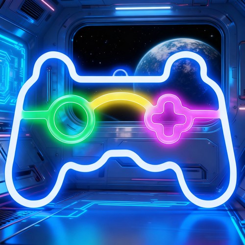 Neon led gaming - room, deko