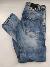 G-Star Jeans Herren W33 L34 Arc 3D Loose Tapered Blau Boyfriend G6