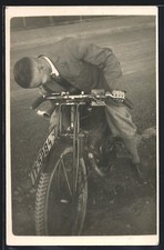 Foto-AK Halbrenner Motorrad