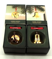 2 Stück Georg Jensen Ornamente Christbaumschmuck Golden Christmas Neu in OVP !!