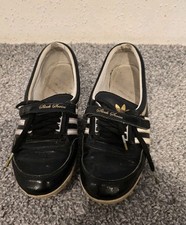 Adidas Concord 39 1/3 Damen Schuhe Stark Gebraucht Slipper Lack Schwarz Defekt 