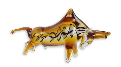 Glasfigur stier murano stil - im, murano-stil