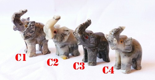 Speckstein elefant 4x3 - elefant, grau