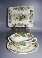 Masons England Strathmore grün gelb Ironstone china Teile zur Wahl