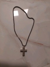Original Barry Kieselstein Cord Kreuz Anhänger 925 Sterling Silber