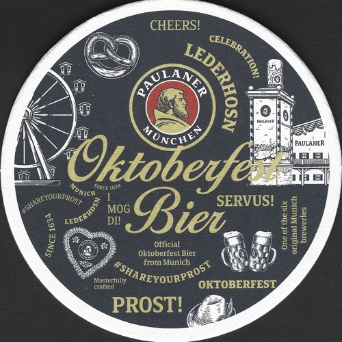 Bierdeckel paulaner münchen - paulaner,