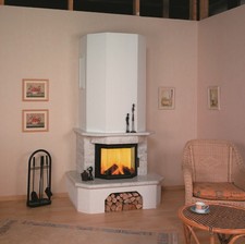 Hark Marmorkamin Aspen 2 Rad. 800/45K schwarz Marmor naturweiss