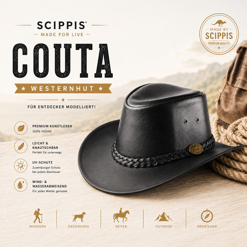 Scippis couta westernhut - scippis,