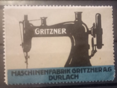 Werbemarke nähmaschine - werbemarke,