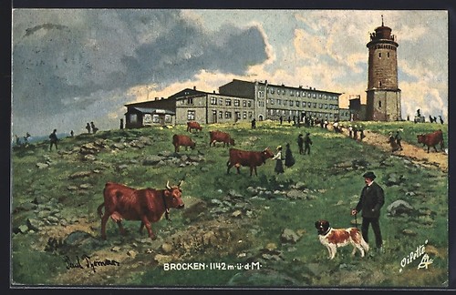 Künstler brocken - künstler-ak,