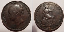 One Penny Münzen 1854 - Königin Victoria - England