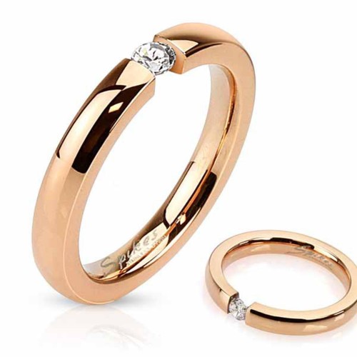 Damen ring edelstahl rosé - ring,