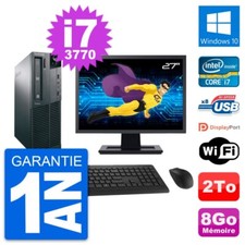 PC LENOVO M82 SFF Bildschirm 27 " Intel i7-3770 RAM 8Go Festplatte 2To Windows