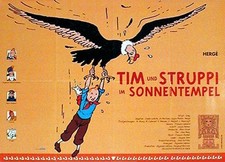 Trickfilm: TIM UND STRUPPI IM SONNEN-TEMPEL ein A 2 Originalplakat WA von 1987