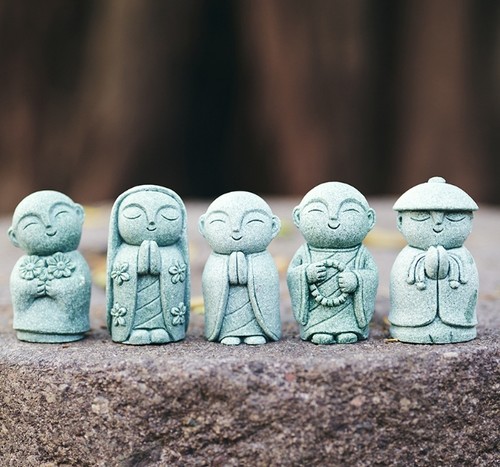 Set jizo statue - statue, buddha