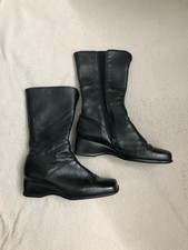 Gabor Leder kurze Halbstiefel Stiefeletten schwarz Keilabsatz 4,5cm Gr. 40 (6,5)