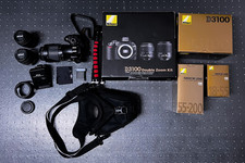 Nikon D3100 Kamera-Set "Double Zoom Kit" DSLR 2x Objektiv + Zubehör + OVP 