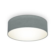Deckenlampe stoff grau textil - grau,