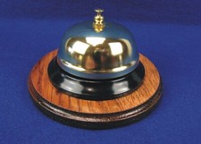 Theken Tisch Stammtisch Hotel Glocke Rezeptionsklingel Empfangs Klingel Gold (2)